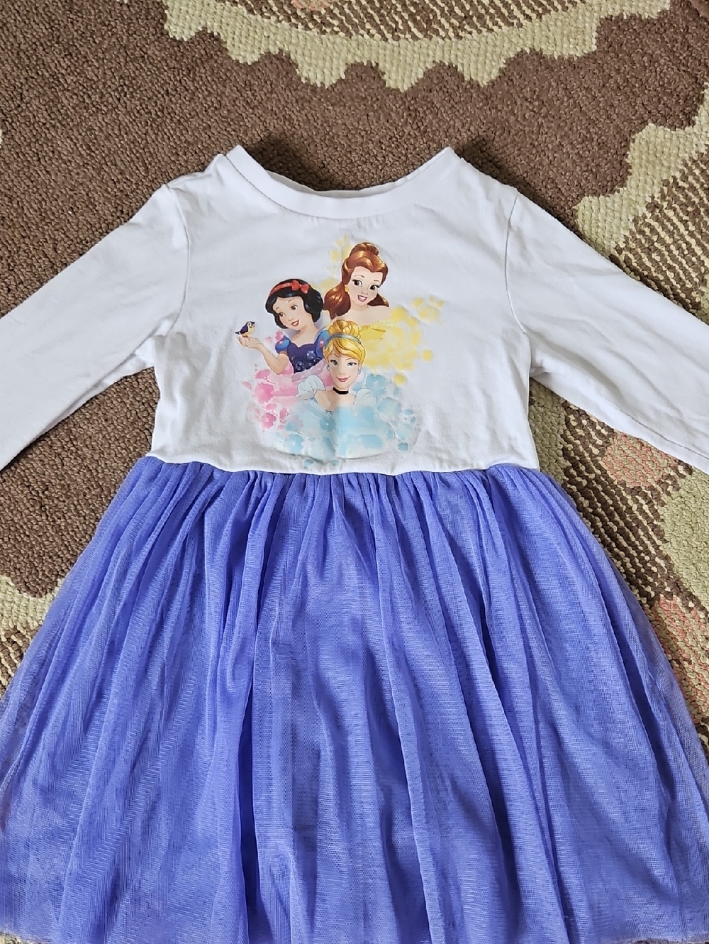Disney Princess White Knit Top - Black Logo Tag